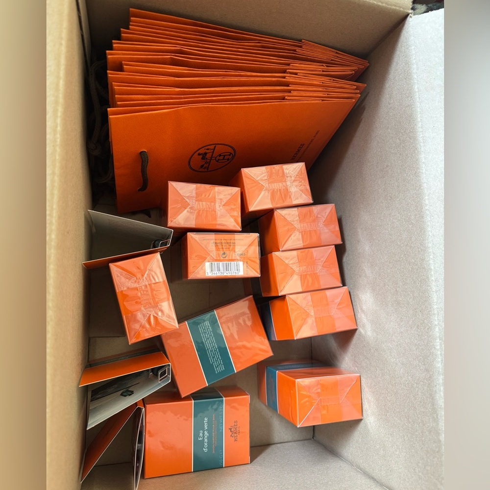 10 Hermès Eau d'Orange Verte Soap Set(Sealed) - Picture 4 of 10